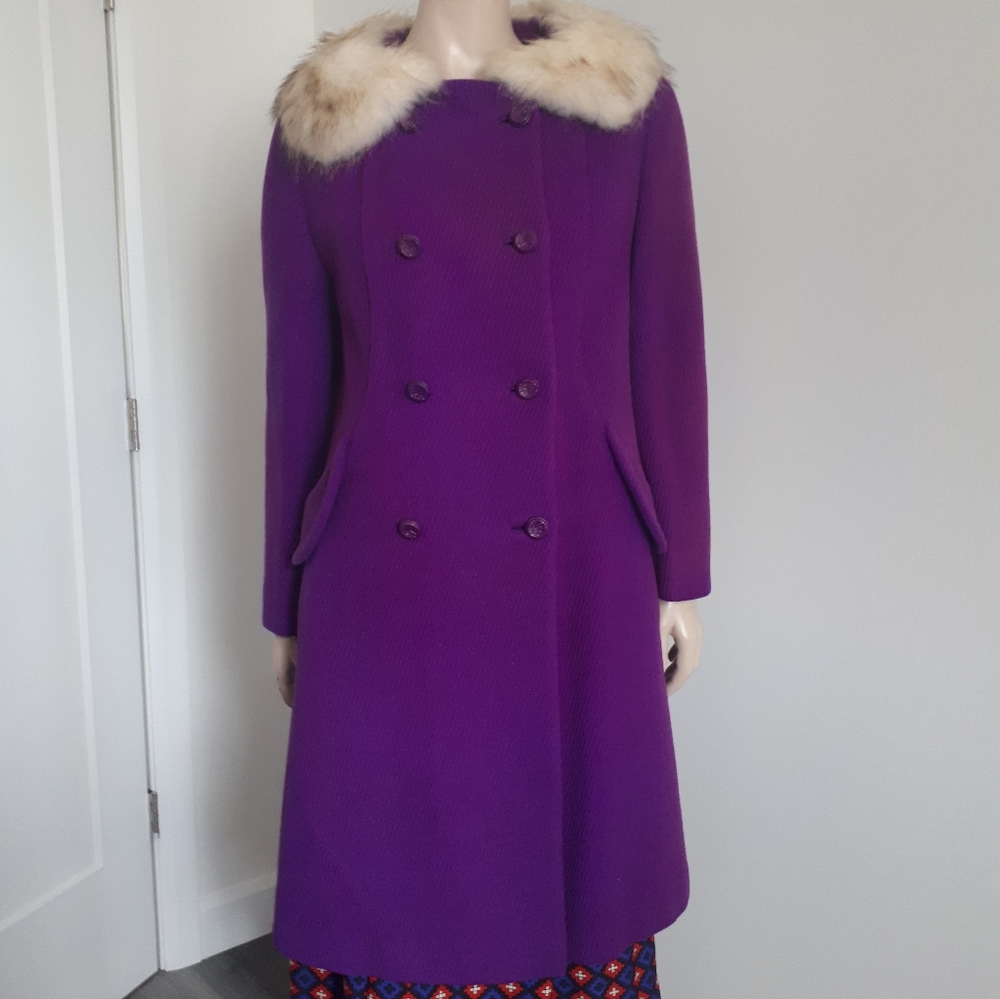 Vintage | Simpsons Winter Topcoat with Fur Collar